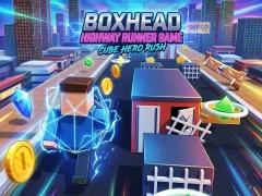 Mäng Boxhead Highway Runner Game Internetis
