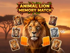 Mäng Animal Lion Memory Match Internetis