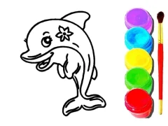 Mäng Dolphin Coloring Book Internetis