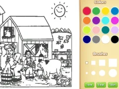 Mäng Farm Coloring Book For Kids Internetis