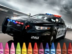 Mäng Police Cars Coloring Internetis