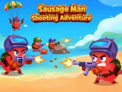 Mäng Sausage Man Shooting Adventure Internetis