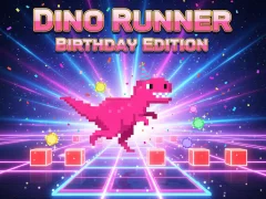 Mäng Dino Runner Birthday Edition Internetis