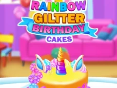 Mäng Rainbow Glitter Birthday Cakes Internetis