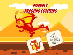 Mäng Friendly Dragons Coloring Internetis