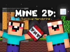 Mäng Mine 2D Survival Herobrine Internetis