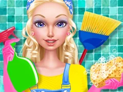 Mäng Fashion Doll House Cleaning Internetis