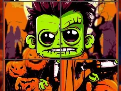 Mäng Franky & Vampire Halloween Puzzle Internetis