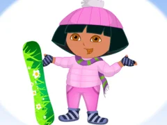 Mäng Dora Ski Winter Dressup Internetis
