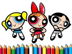 Mäng PowerPuff Girls Coloring Book Internetis