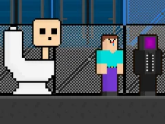 Mäng Skibidi vs Noob & Cameraman Internetis