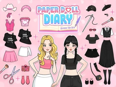 Mäng Paper Doll Diary: Dress Up DIY Internetis