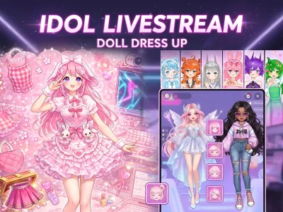 Mäng Idol Livestream: Doll Dress Up Internetis