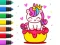 Mäng Coloring Book: Unicorn Cupcake Internetis