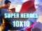 Mäng Super heroes 10х10 Internetis