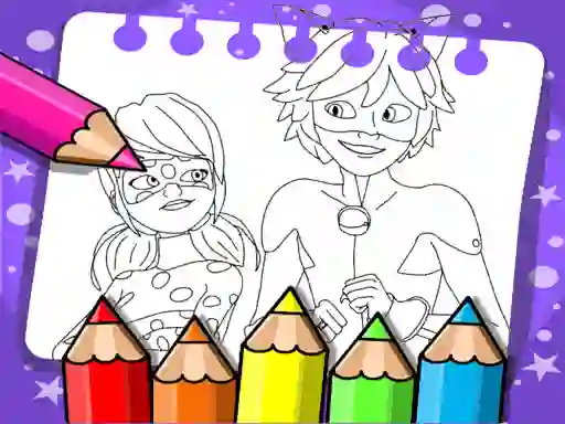 Mäng Miraculous Ladybug Coloring Book Internetis