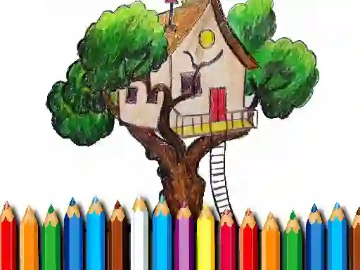 Mäng Tree House Coloring Book Internetis