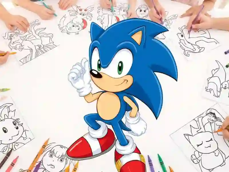 Mäng Sonic Coloring Internetis