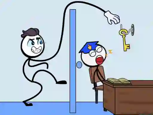 Mäng Stickman Troll Thief Puzzle Internetis