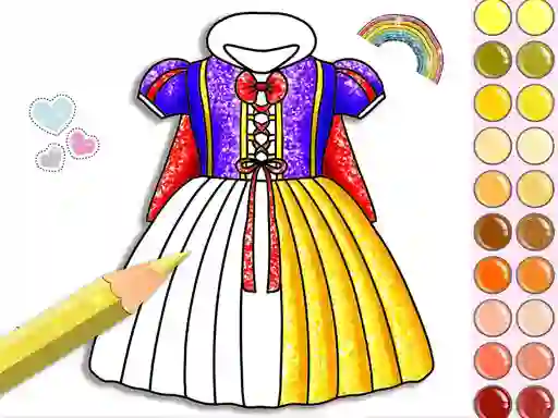 Mäng Princess Glitter Coloring Internetis