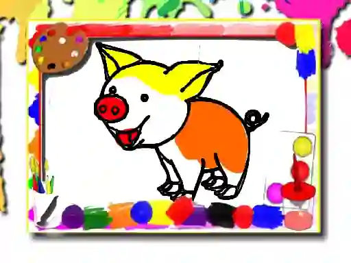 Mäng Pigs Coloring Book Internetis