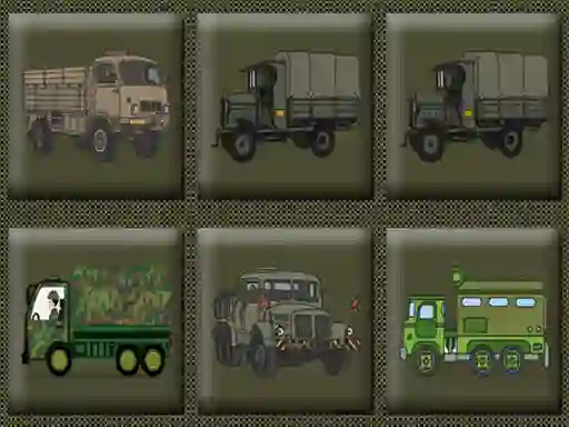 Mäng Army Trucks Memory Internetis