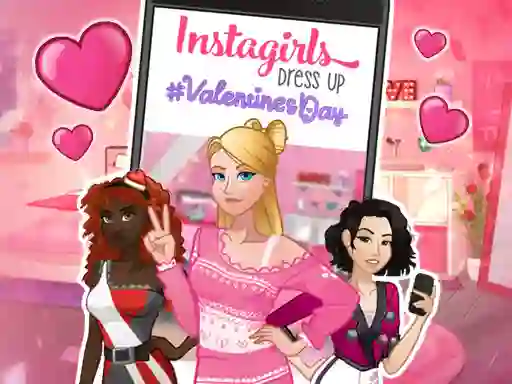 Mäng Instagirls: Valentine Dress Up Internetis