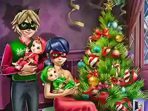 Mäng Dotted Girl Family Christmas Internetis