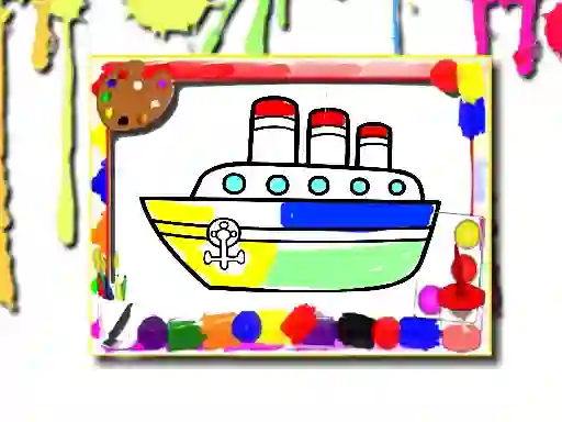 Mäng Boats Coloring Book Internetis