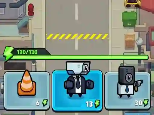 Mäng Toilet fight Police vs zombie Internetis