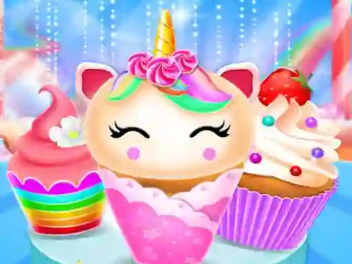 Mäng Unicorn Mermaid Cupcake Cooking Design Internetis