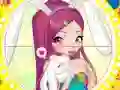 Mäng Winx bunny style: Round Puzzle Internetis
