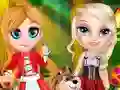 Mäng Little Elsa In Red Hood Internetis