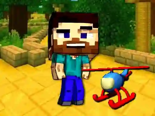 Mäng Mineblock Helicopter Adventure Internetis