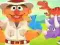 Mäng 123 Sesame Street: Ernie's Dinosaur Day Care Internetis