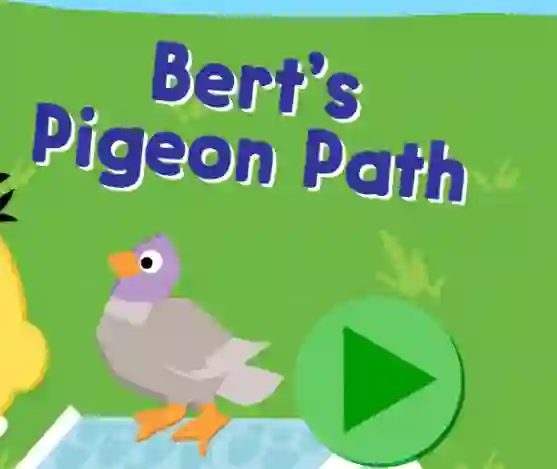 Mäng 123 Sesame Street: Bert's Pigeon Path Internetis