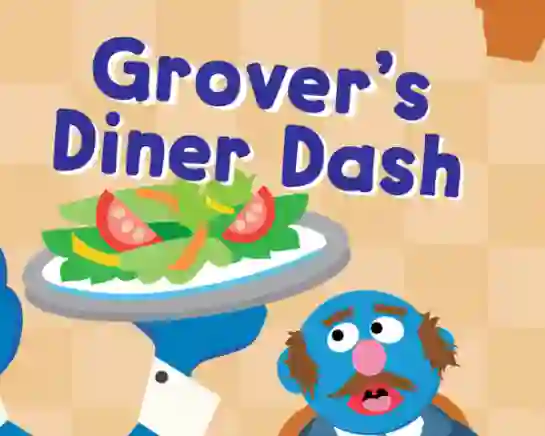 Mäng 123 Sesame Street: Grover's Diner Dash Internetis