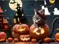 Mäng Jigsaw Puzzle: Halloween Cat Internetis