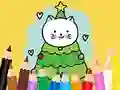 Mäng Coloring Book: Cats And Christmas Tree Internetis