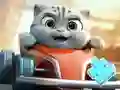Mäng Jigsaw Puzzle: Cat Racing Driver Internetis