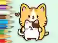 Mäng Coloring Book: Hugging Cat Internetis