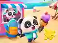 Mäng Jigsaw Puzzle: Baby Panda Ice Cream Car Internetis