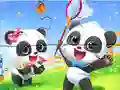 Mäng Jigsaw Puzzle: Baby Panda Spring Outing Internetis
