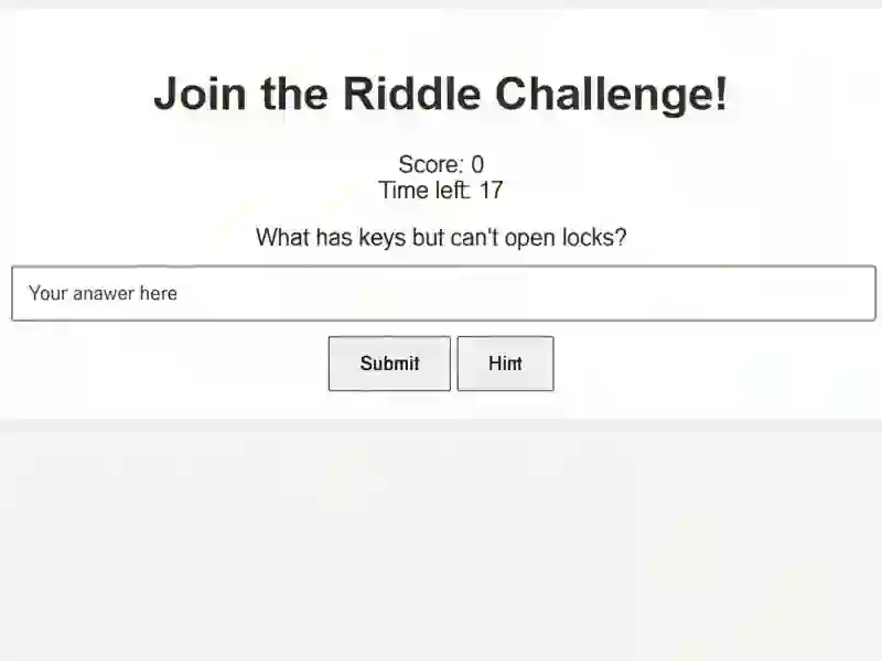 Mäng Riddle Challenge Internetis