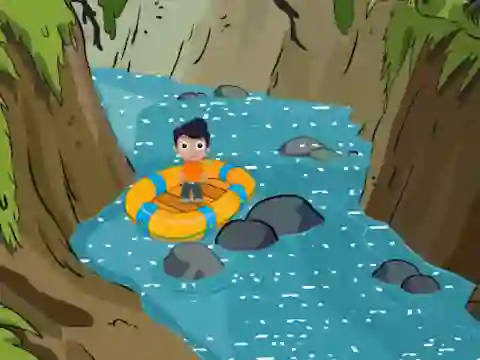 Mäng Rescue the Cute Boy from River Internetis