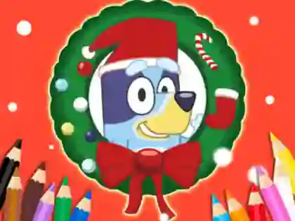 Mäng Coloring Book: Bluey Santa Claus Internetis