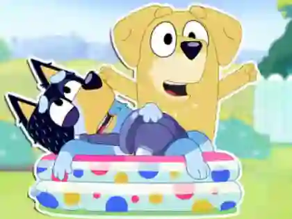 Mäng Jigsaw Puzzle: Bluey Dad Baby Internetis