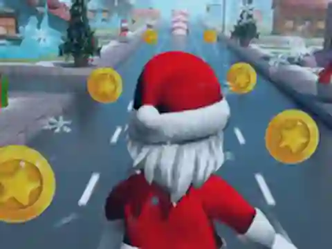 Mäng Santa Roblox Running Internetis