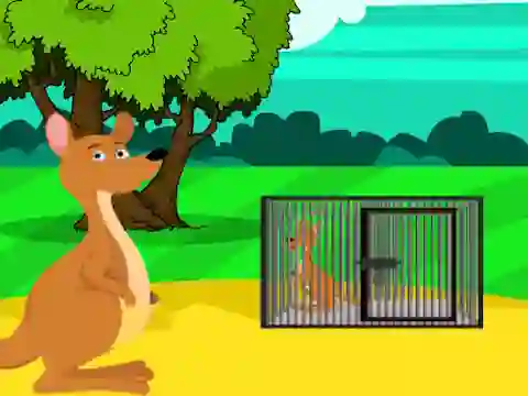 Mäng Red Kangaroo Baby Rescue from Cage Internetis