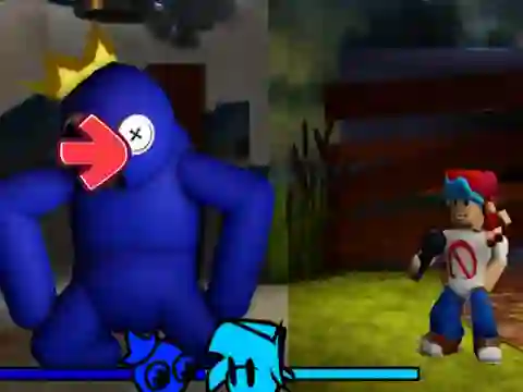 Mäng FNF vs Rainbow Friends Internetis